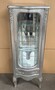 Casa Padrino Barock Vitrine Silber H. 136 cm - Barock M�bel