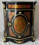 Casa Padrino Barock Boulle Kommode mit Marmorplatte Schwarz / Rot / Gold - Barock M�bel