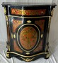 Casa Padrino Barock Boulle Kommode mit Marmorplatte Schwarz / Rot / Gold - Barock M�bel