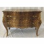 Casa Padrino Barock Kommode mit Leoparden Design und 2 Schubladen - Barock M�bel