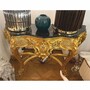 Casa Padrino Barock Konsole mit Marmorplatte Gold / Schwarz 150 cm - 1B Ware