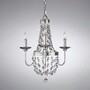 Casa Padrino Barock Kristall Kronleuchter Silber  47 x H. 50,2 cm - Barock Leuchten