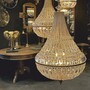 Casa Padrino Barock Kristall Kronleuchter Gold  58 x H. 135 cm - Barock Leuchten