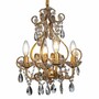 Casa Padrino Barock Kristall Kronleuchter Gold H. 45 cm - Kleiner Metall Kronleuchter mit Glaskristallen - Edel & Prunkvoll 