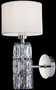 Casa Padrino Designer Wandleuchte Silber / Wei� 15 x 19 x H. 31 cm - Moderne Metall Wandlampe mit eleganten Glaselementen und rundem Lampenschirm