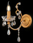 Casa Padrino Barock Kristall Wandleuchte Gold 12 x 27 x H. 36 cm - Prunkvolle Wandlampe im Barockstil - Barock M�bel