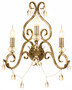 Casa Padrino Barock Kristall Wandleuchte Antik Gold 48 x H. 51 cm - Prunkvolle Barockstil Metall Wandlampe - Barock Leuchten - Edel & Prunkvoll 