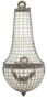 Casa Padrino Barock Kristall Wandleuchte Oxidiert 30 x H. 70 cm - Elegante Wandlampe im Barockstil - Barock Leuchten - Edel & Prunkvoll 