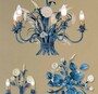 Casa Padrino Barock Kronleuchter  60 x H. 42 cm 5-flammig - Handgefertigte Leuchte aus Italien - Barock Leuchten 