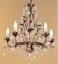Casa Padrino Barock Kronleuchter  60 x H. 60 cm 5-flammig - Handgefertigte Leuchte aus Italien - Barock Leuchten 