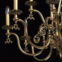 Casa Padrino Luxus Barock Kronleuchter Antik Bronzefarben / Schwarz  105 x H. 205 cm - Prunkvoller Wohnzimmer Kronleuchter im Barockstil - Luxus Qualit�t
