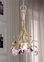 Casa Padrino Barock Kronleuchter Gr�n Gold Lila  15 x H. 45 cm 1-flammig - Handgefertigte Leuchte aus Italien - Barock Leuchten 