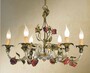 Casa Padrino Barock Kronleuchter Pastellgr�n  70 x H. 55 cm 6-flammig - Handgefertigte Leuchte aus Italien - Barock Leuchten 