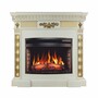 Casa Padrino Barock LED Elektrokamin Creme / Gold 98 x 37 x H. 92,1 cm - Barockstil Interior