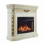 Casa Padrino Barock LED Elektrokamin Creme / Gold 98 x 37 x H. 92,1 cm - Barockstil Interior