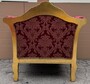 Casa Padrino Barock Lounge Sessel Bordeauxrot Muster / Gold - Barock Mbel