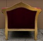 Casa Padrino Barock Lounge Sessel Bordeauxrot / Gold - Barockstil M�bel