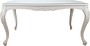 Casa Padrino Barock Luxus Esstisch Weiss 200 x 100 x H. 78 cm - Esszimmertisch mit Glasplatte - Hotel & Restaurant M�bel - Made in Italy