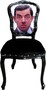 Casa Padrino Barock Luxus Esszimmer Stuhl Karikatur Design / Schwarz - Designer Stuhl - Design M�bel