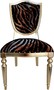 Casa Padrino Art Deco Luxus Esszimmer Stuhl Leopard / Gold - Luxus Hotel M�bel 