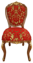 Casa Padrino Luxus Barock Esszimmer Stuhl Rot / Gold / Braun Antik Look 54 x 57 x H. 107 cm - Luxus Hotel M�bel - Made in Italy