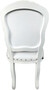 Casa Padrino Barock Luxus Esszimmer Stuhl Wei� Kunstleder Wei� - Handgefertigte M�bel