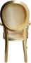 Casa Padrino Barock Luxus Esszimmer Medaillon Stuhl mit Armlehnen Gold Samtstoff / Gold