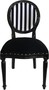 Casa Padrino Luxus Barock Medaillon Esszimmer Stuhl Schwarz Wei� Streifen / Schwarz - M�bel 
