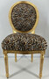 Casa Padrino Barock Esszimmer Stuhl Medaillon Leopard / Gold - Handgefertigter Massivholz Antik Stil K�chen Stuhl mit Muster - Barock Esszimmer M�bel