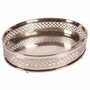 Casa Padrino Barock Messing Serviertablett Silber 30 cm - Barock Deko Accessoires - Gastronomie Accessoires