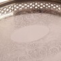 Casa Padrino Barock Messing Serviertablett Silber 30 cm - Barock Deko Accessoires - Gastronomie Accessoires