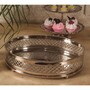 Casa Padrino Barock Messing Serviertablett Silber 30 cm - Barock Deko Accessoires - Gastronomie Accessoires