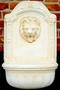 Casa Padrino Barock Wandbrunnen L�we Wei� / Beige H. 77 cm - Gartenbrunnen im Barockstil 