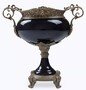 Casa Padrino Barock Porzellan Sch�ssel Schwarz / Bronze H. 36 cm - Barock Deko Accessoires