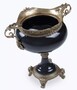 Casa Padrino Barock Porzellan Sch�ssel Schwarz / Bronze H. 36 cm - Barock Deko Accessoires