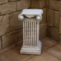 Casa Padrino Barock S�ule Grau 37 x 38 x H. 71 cm - Prunkvolle Gartens�ule im Barockstil - Gartendeko Stein S�ule - Barock Garten & Terrassen Deko Accessoires