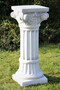 Casa Padrino Barock S�ule Wei� / Grau H. 76 cm - Prunkvolle Gartens�ule im Barockstil - Gartendeko Stein S�ule - Barock Garten & Terrassen Deko Accessoires