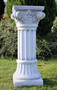 Casa Padrino Barock S�ule Wei� / Grau H. 76 cm - Prunkvolle Gartens�ule im Barockstil - Gartendeko Stein S�ule - Barock Garten & Terrassen Deko Accessoires