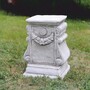 Casa Padrino Barock S�ule Grau H. 30 cm - Prunkvolle Barockstil Gartens�ule - Gartendeko S�ule - Barock Garten & Terrassen Deko Accessoires
