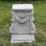 Casa Padrino Barock S�ule Grau H. 30 cm - Prunkvolle Barockstil Gartens�ule - Gartendeko S�ule - Barock Garten & Terrassen Deko Accessoires