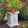Casa Padrino Barock Garten Deko Stein S�ule Grau H. 44 cm