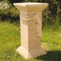Casa Padrino Barock Garten Deko S�ule Beige H. 66 cm - Garten Accessoires
