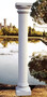 Casa Padrino Luxus Barock S�ule Grau 32 x 32 x H. 234 cm - Riesige Barockstil Gartens�ule aus hochwertigem Carrara Marmorkies - Gartendeko S�ule - Luxus Qualit�t - Made in Italy