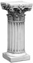 Casa Padrino Barock S�ule Grau H. 46 cm - Prunkvolle Gartens�ule im Barockstil - Gartendeko Stein S�ule - Barock Garten & Terrassen Deko Accessoires