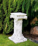 Casa Padrino Barock S�ule Antik Wei� 36 x 36 x H. 70 cm - Prunkvolle Gartens�ule im Barockstil - Gartendeko Stein S�ule - Barock Garten & Terrassen Deko Accessoires