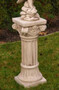 Casa Padrino Barock S�ule Beige H. 76 cm - Prunkvolle Gartens�ule im Barockstil - Gartendeko Stein S�ule - Barock Garten & Terrassen Deko Accessoires