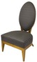 Casa Padrino Luxus Salon Sessel Silber / Schwarz / Hellbraun 65 x 77 x H. 114 cm - Luxus Qualit�t