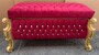 Casa Padrino Barock Sitzbank - Truhe mit Glitzersteinen Bordeauxrot / Gold - Barock M�bel 
