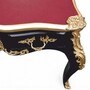 Casa Padrino Barock Schreibtisch Schwarz / Gold / Bordeauxrot 141 cm - Prunkvoller Barockstil Sekret�r mit 3 Schubladen - Barock B�ro M�bel