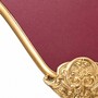 Casa Padrino Barock Schreibtisch Schwarz / Gold / Bordeauxrot 141 cm - Prunkvoller Barockstil Sekret�r mit 3 Schubladen - Barock B�ro M�bel